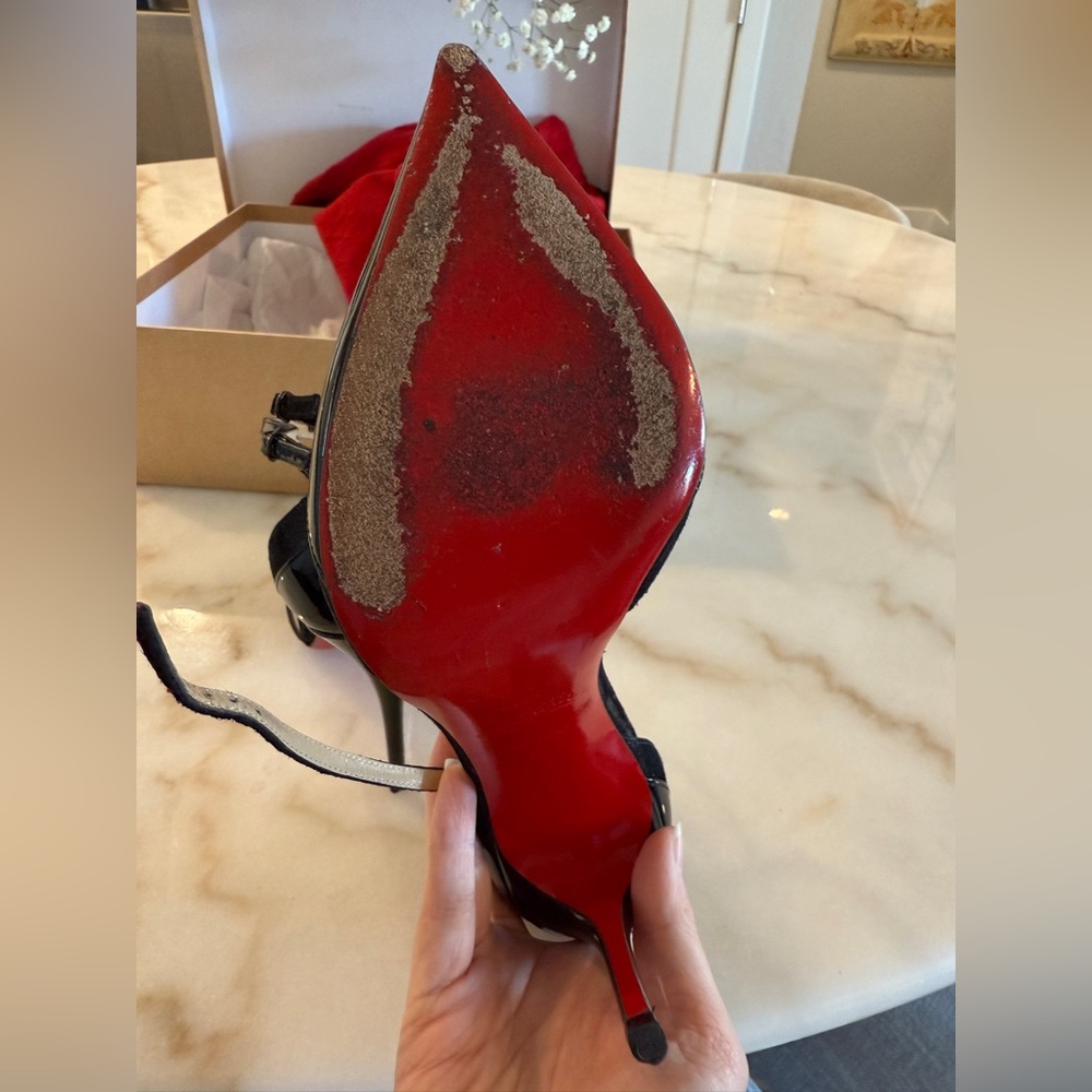 Christian Louboutin Black Patent Leather Heels - Picture 5 of 8